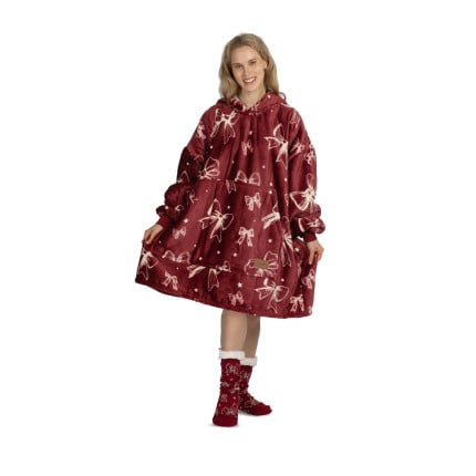 Hoodie odeja Svilanit Bow + Darilo: nogavice