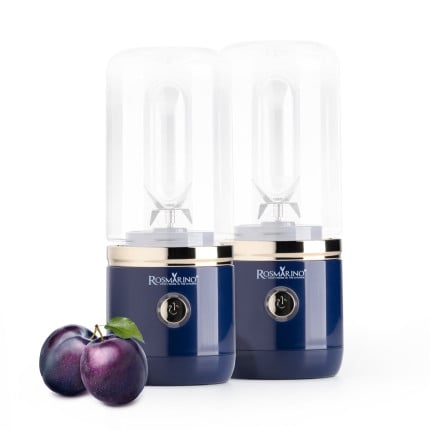 Set 2 prenosnih blenderjev Rosmarino NutriMax 2 GO – moder