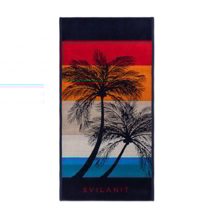 Plažna brisača Svilanit Retro Palms, 80 x 160 cm