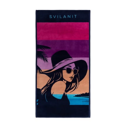 Plažna brisača Svilanit Retro Lady, 80 x 160 cm