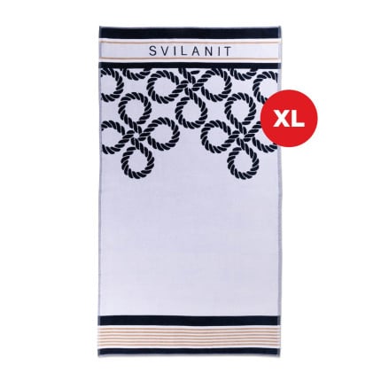 Plažna brisača Svilanit Royalty White, 100 x 180 cm