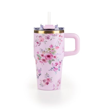 Termo lonček Rosmarino MegaCup Roses 580 ml – roza