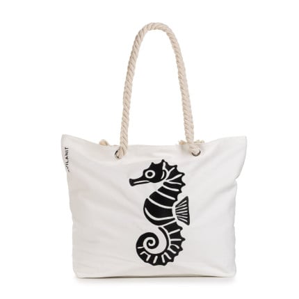 Velika plažna torba Svilanit Seahorse – bela