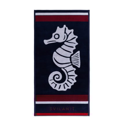 Plažna brisača Svilanit Seahorse Red, 80 x 160 cm