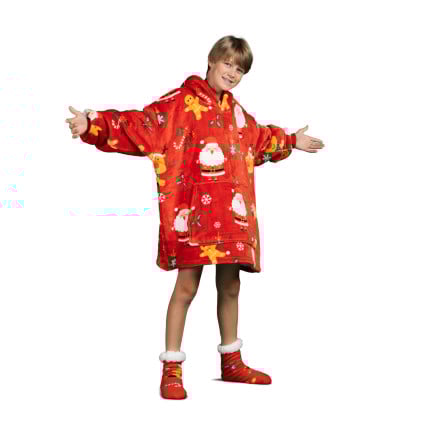 Vitapur otroška hoodie odeja Svilanit XmassJoy + darilo: nogavice