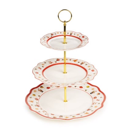 Rosmarino božično trinadstropno servirno stojalo iz visokokakovostnega porcelana