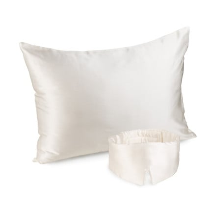 Vitapur set svilene maske in prevleke za vzglavnik Svilanit White Queen