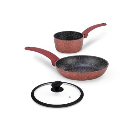 Vitapur 3- delni set posode Rosmarino Lava Stone Grape 