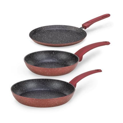 Vitapur 3- delni set ponev Rosmarino Lava Stone Grape 