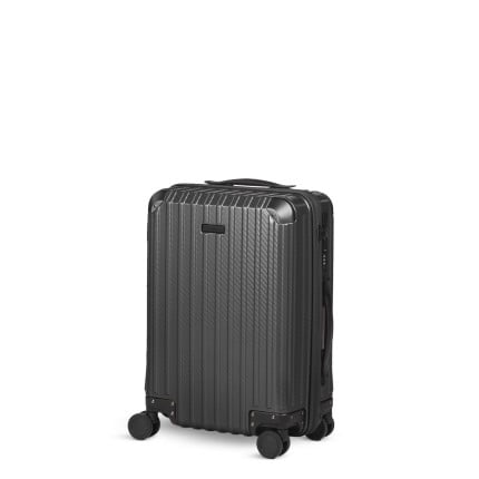 Scandinavia potovalni kovček z USB-priključkom Voyage Carbon Series, 40 L, črn