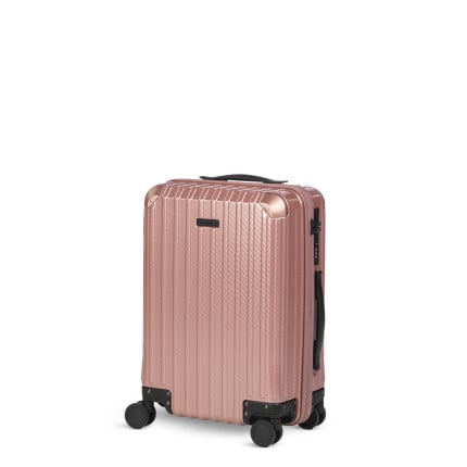 Scandinavia potovalni kovček z USB-priključkom Voyage Carbon Series, 40 L, rožnat