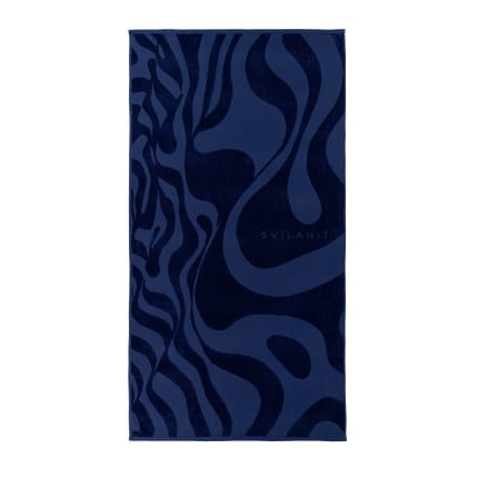 Svilanit premium brisača za plažo Dark Waves, 80 x 160 cm