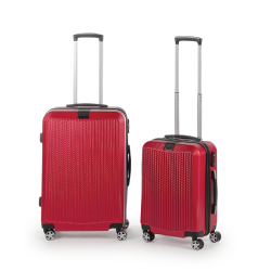 2-delni set potovalnih kovčkov Scandinavia Carbon Series - rdeči