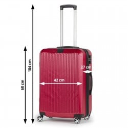 Potovalni kovček Scandinavia Carbon Series - rdeč, 60 l