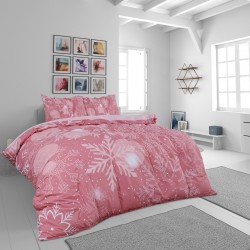  Bombažna posteljnina Svilanit Pink Snowflakes