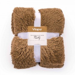 Dekorativna odeja Vitapur Fluffy – lešnik