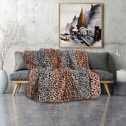 Dekorativna odeja/vzglavnik Vitapur Family SoftTouch 4v1 - leopard 140x200