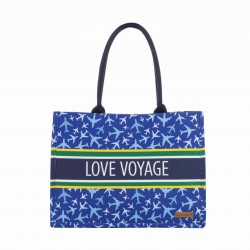 Modna torba Svilanit Love Voyage, svetlo modra