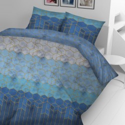Bombažno-satenasta posteljnina Svilanit Talia Blue