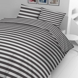 Bombažna posteljnina Svilanit Black Stripes