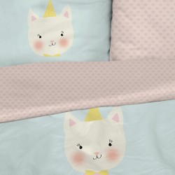 Otroška bombažna posteljnina Svilanit Happy Kitty 