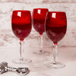 6-delni set vinskih kozarcev, rdeči