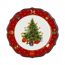 Servirni krožnik Christmas tree iz porcelana - 32,5 cm