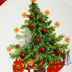 Servirni krožnik Christmas tree iz porcelana - 32,5 cm