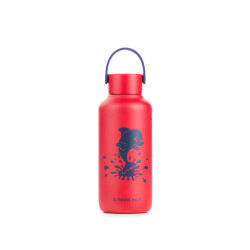 Otroška steklenica za vodo Rosmarino Dolphin iz nerjavečega jekla, 600 ml – rdeča