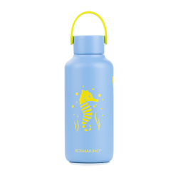 Otroška steklenica za vodo Rosmarino Seahorse iz nerjavečega jekla, 600 ml – svetlo modra