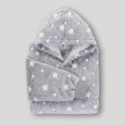 Otroška hoodie odeja Svilanit, zvezdice + Darilo: Nogavice