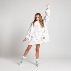 Otroška hoodie odeja Svilanit, dragulji + Darilo: Nogavice