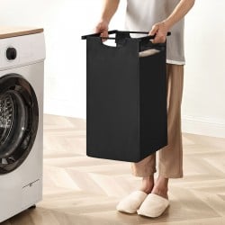 Koš za perilo Songmics Ila Duo – 2 x 46 L, črn