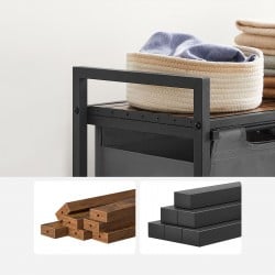 Koš za perilo Songmics Ila Duo – 2 x 46 L, siv