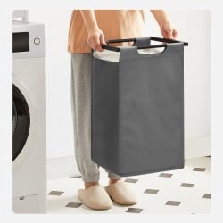 Koš za perilo Songmics Ila Duo – 2 x 46 L, siv