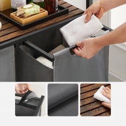 Koš za perilo Songmics Ila Duo – 2 x 46 L, siv