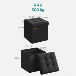 Tabure Songmics VitaBlis S – črn