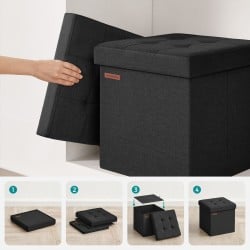 Tabure Songmics VitaBlis S – črn
