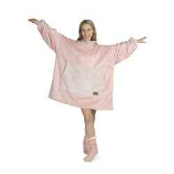 Hoodie odeja Svilanit Rose Blis + Darilo: nogavice