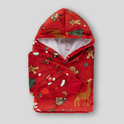 Otroška hoodie odeja Svilanit Xmass Red + Darilo: Nogavice