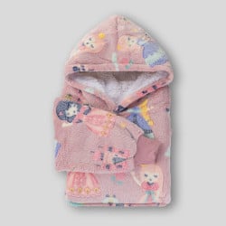 Otroška hoodie odeja Svilanit Princess Neon + Darilo: Nogavice 