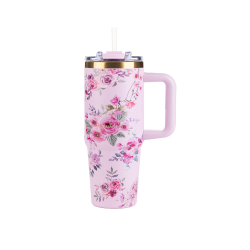 Termo lonček Rosmarino MegaCup Roses 870 ml – roza