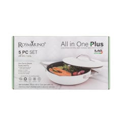 Ponev za kuhanje na pari, sotiranje in cvrtje Rosmarino Chef’s Choice All-in-One, 28 cm – bež