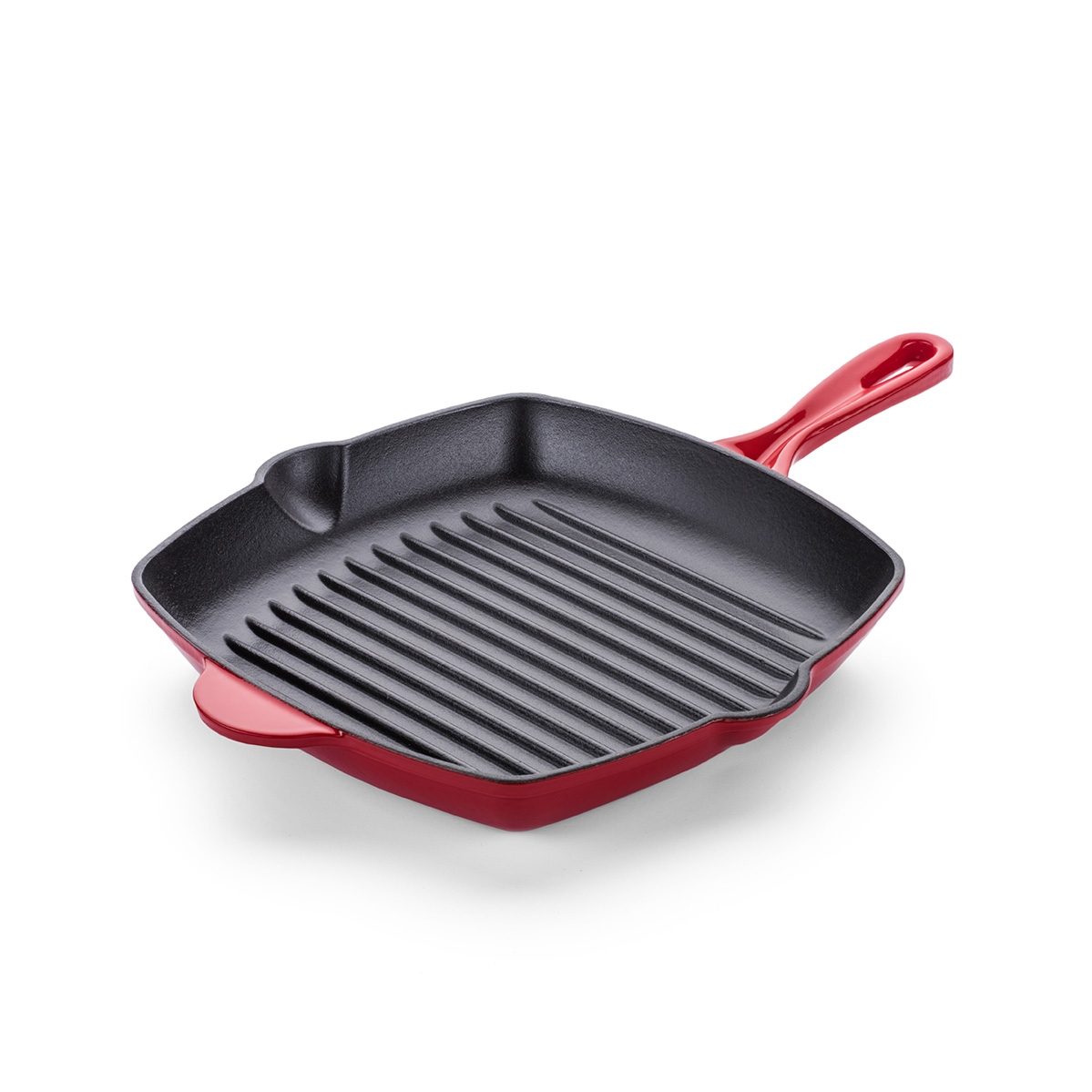 Image of Grill tava od lijevanog željeza Rosmarino Blacksmith's 27 cm - crvena