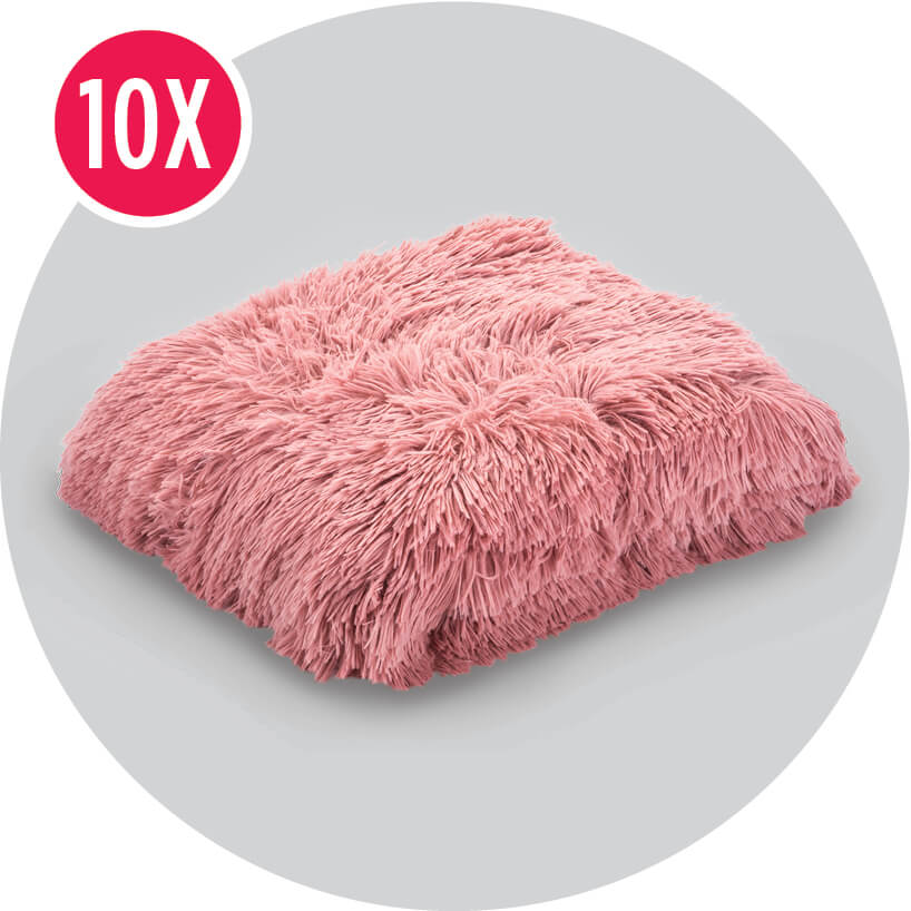 10x Dekorativna odeja Vitapur Fluffy – roza, 130x200 cm
