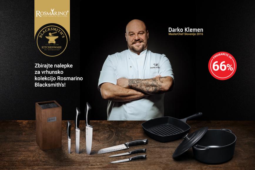 Akcija Rosmarino in Petrol: Zbirajte nalepke za vrhunsko kolekcijo Rosmarino Blacksmith's!