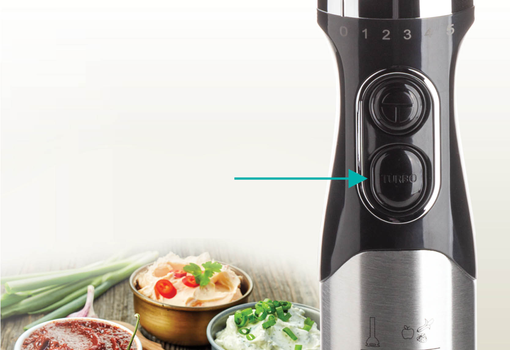 5 hitrosti + turbo funkcija.