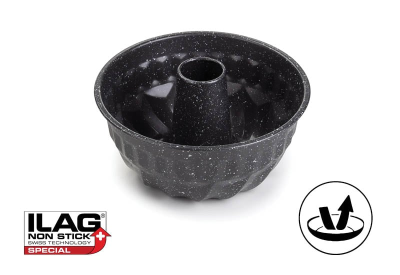 Neoprijemljiv premaz ILAG in rebrasto dno za še lažjo peko.