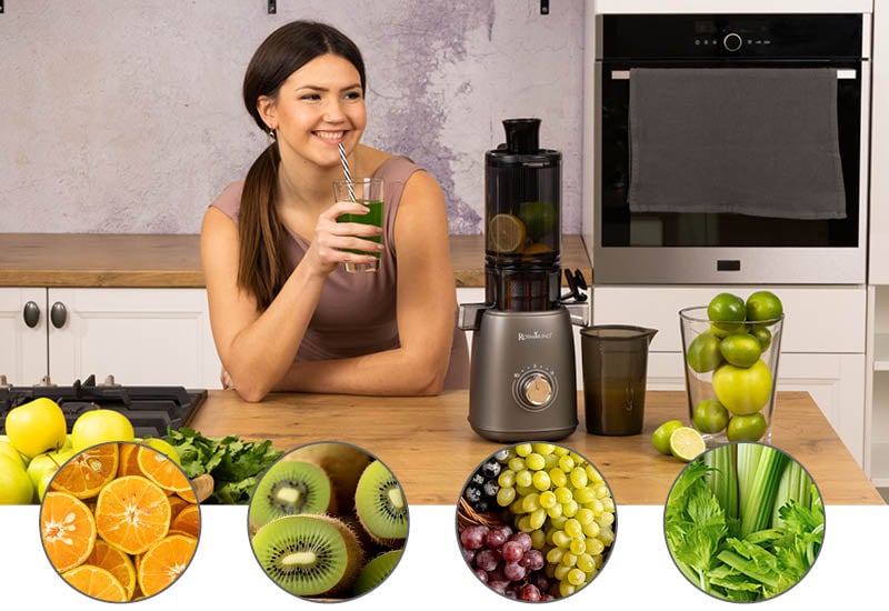 Sadni in zelenjavni sokovi, pripravljeni hitro in brez nereda.