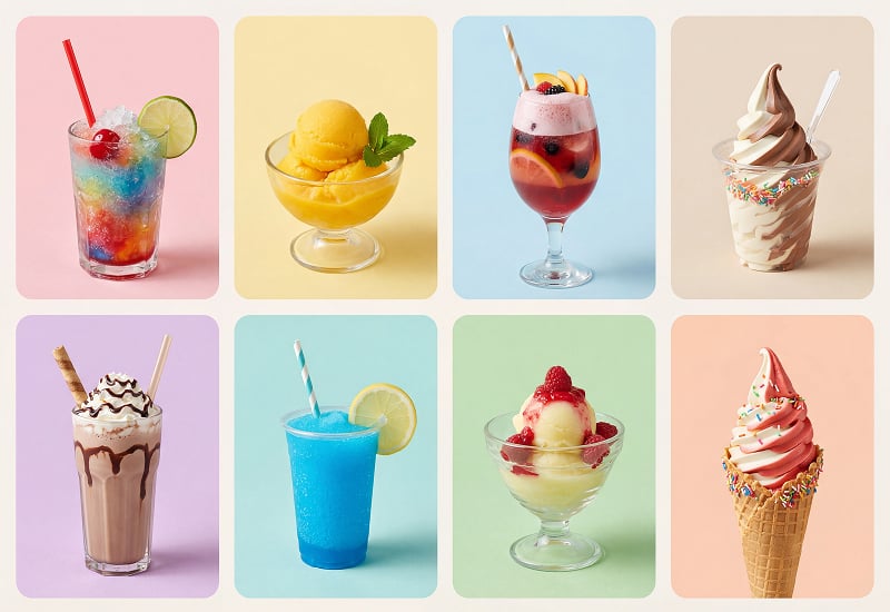 Slushie, sorbet, koktajl ali točen sladoled – izbira je vaša